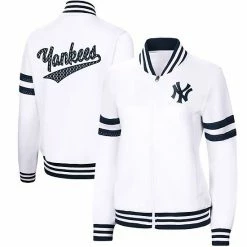 Women's G-III 4Her By Carl Banks White New York Yankees Pre-Game Full-Zip Track Jacket