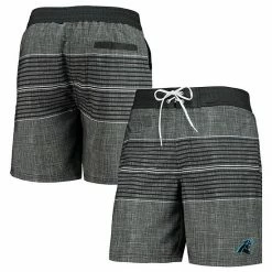 Men's G-III Sports By Carl Banks Black Carolina Panthers Horizon Swim Shorts