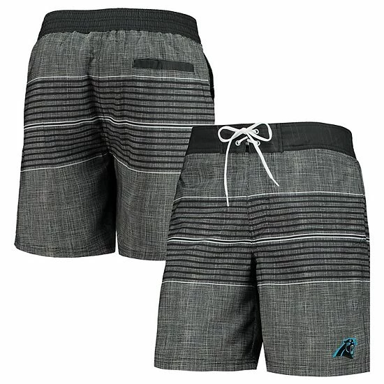 Men's G-III Sports By Carl Banks Black Carolina Panthers Horizon Swim Shorts 1 Men's G-III Sports By Carl Banks Black Carolina Panthers Horizon Swim Shorts