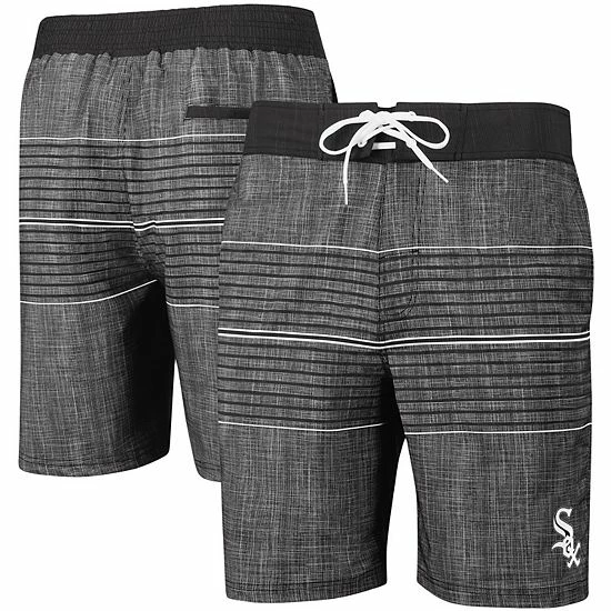 Men's G-III Sports By Carl Banks Charcoal Chicago White Sox Horizon Volley Swim Trunks 1 Men's G-III Sports By Carl Banks Charcoal Chicago White Sox Horizon Volley Swim Trunks