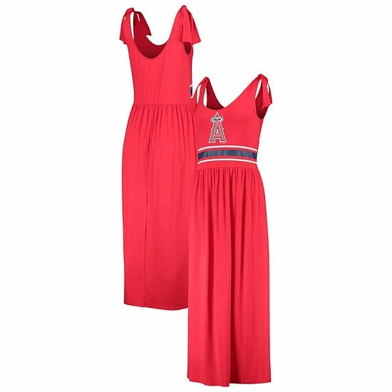 Women's G-III 4Her By Carl Banks Red Los Angeles Angels Game Over Maxi Dress 1 Women's G-III 4Her By Carl Banks Red Los Angeles Angels Game Over Maxi Dress