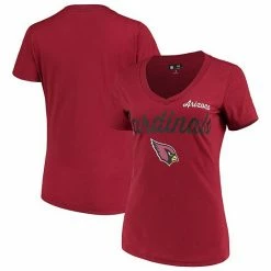Women's G-III 4Her By Carl Banks Cardinal Arizona Cardinals Post Season V-Neck T-Shirt