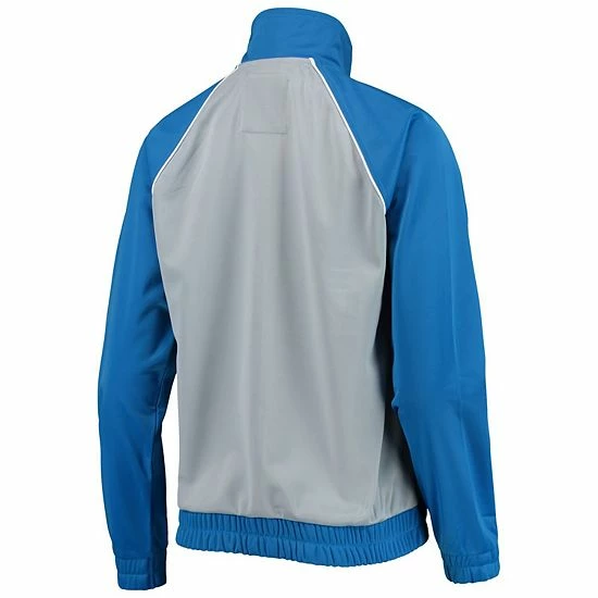 Women's G-III 4Her By Carl Banks Blue/White Detroit Lions Backfield Raglan Full-Zip Track Jacket 4 Women's G-III 4Her By Carl Banks Blue/White Detroit Lions Backfield Raglan Full-Zip Track Jacket - Image 4