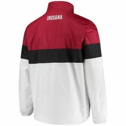 Men's G-III Sports By Carl Banks White Indiana Hoosiers No Huddle Half-Zip Pullover Jacket -G-III Sales Store unnamed file 3602