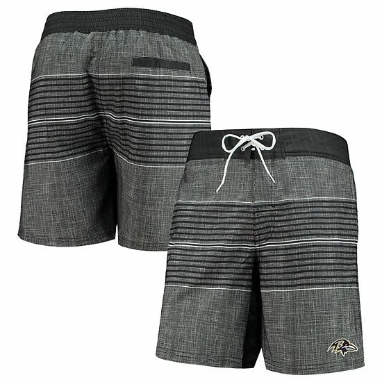 Men's G-III Sports By Carl Banks Black Baltimore Ravens Horizon Swim Shorts 1 Men's G-III Sports By Carl Banks Black Baltimore Ravens Horizon Swim Shorts