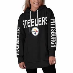 Women's G-III 4Her By Carl Banks Black Pittsburgh Steelers Extra Point Pullover Hoodie -G-III Sales Store unnamed file 367