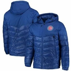 Men's G-III Sports By Carl Banks Royal Chicago Cubs Storm Hoodie Full-Zip Puffer Jacket