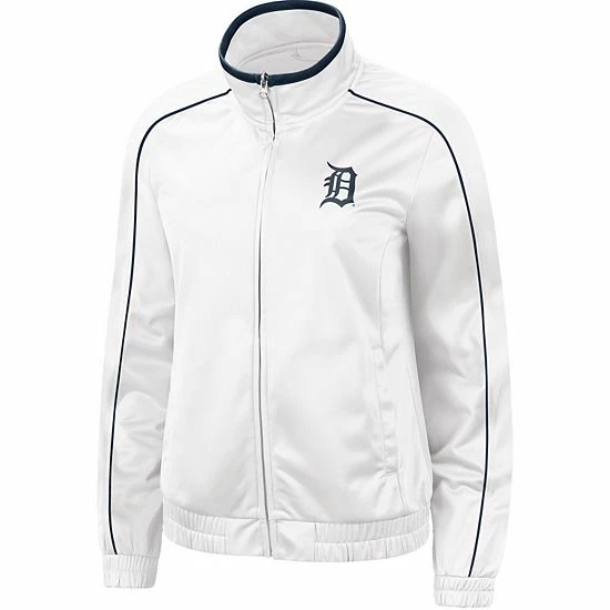 Women's G-III 4Her By Carl Banks White Detroit Tigers Gamer Full-Zip Track Jacket 3 Women's G-III 4Her By Carl Banks White Detroit Tigers Gamer Full-Zip Track Jacket - Image 3