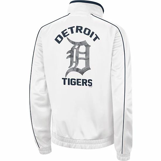 Women's G-III 4Her By Carl Banks White Detroit Tigers Gamer Full-Zip Track Jacket 4 Women's G-III 4Her By Carl Banks White Detroit Tigers Gamer Full-Zip Track Jacket - Image 4