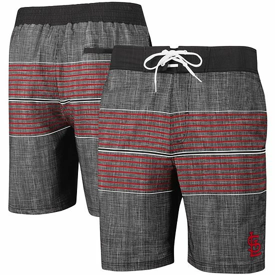 Men's G-III Sports By Carl Banks Charcoal St. Louis Cardinals Horizon Volley Swim Trunks 2 Men's G-III Sports By Carl Banks Charcoal St. Louis Cardinals Horizon Volley Swim Trunks - Image 2