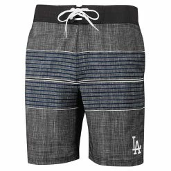 Men's G-III Sports By Carl Banks Charcoal Los Angeles Dodgers Horizon Volley Swim Trunks -G-III Sales Store unnamed file 3926