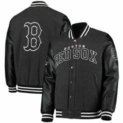 Men's G-III Sports By Carl Banks Black Boston Red Sox Power Play Full-Zip Jacket