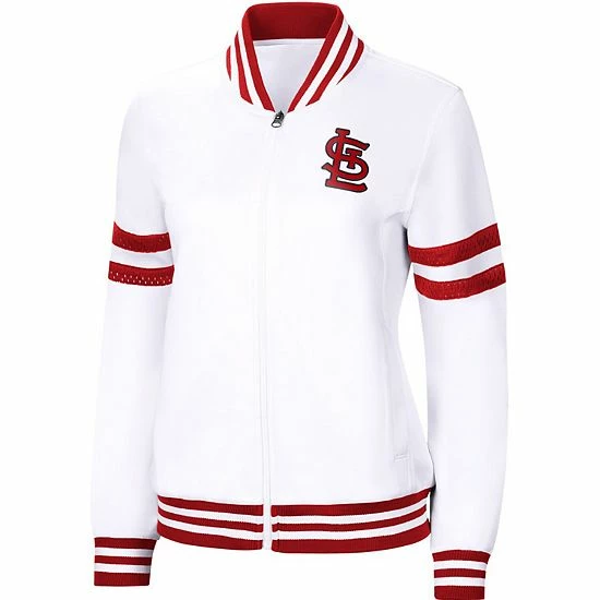 Women's G-III 4Her By Carl Banks White St. Louis Cardinals Pre-Game Full-Zip Track Jacket 3 Women's G-III 4Her By Carl Banks White St. Louis Cardinals Pre-Game Full-Zip Track Jacket - Image 3