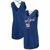 Women's G-III 4Her By Carl Banks Royal New York Giants Game Time Swim V-Neck Cover-Up Dress