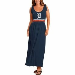 Women's G-III 4Her By Carl Banks Navy Detroit Tigers Game Over Maxi Dress