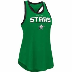 Women's G-III Sports By Carl Banks Kelly Green Dallas Stars Showdown Slub Racerback Tank Top -G-III Sales Store unnamed file 4159