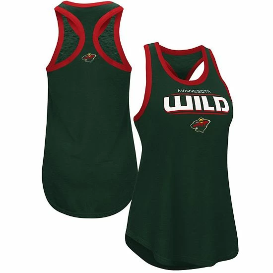 Women's G-III Sports By Carl Banks Green Minnesota Wild Showdown Slub Racerback Tank Top 2 Women's G-III Sports By Carl Banks Green Minnesota Wild Showdown Slub Racerback Tank Top - Image 2