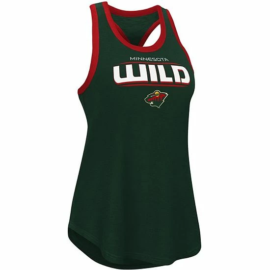 Women's G-III Sports By Carl Banks Green Minnesota Wild Showdown Slub Racerback Tank Top 3 Women's G-III Sports By Carl Banks Green Minnesota Wild Showdown Slub Racerback Tank Top - Image 3