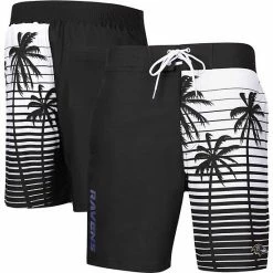 Men's G-III Sports By Carl Banks Black Baltimore Ravens Volley Swim Trunks