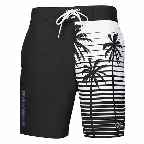 Men's G-III Sports By Carl Banks Black Baltimore Ravens Volley Swim Trunks 3 Men's G-III Sports By Carl Banks Black Baltimore Ravens Volley Swim Trunks - Image 3