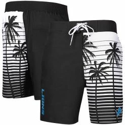 Men's G-III Sports By Carl Banks Black Detroit Lions Volley Swim Trunks