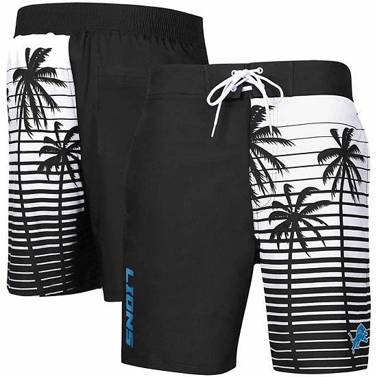 Men's G-III Sports By Carl Banks Black Detroit Lions Volley Swim Trunks 1 Men's G-III Sports By Carl Banks Black Detroit Lions Volley Swim Trunks