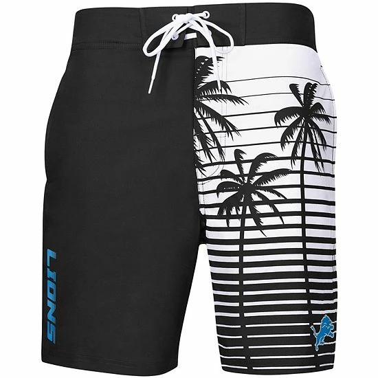 Men's G-III Sports By Carl Banks Black Detroit Lions Volley Swim Trunks 2 Men's G-III Sports By Carl Banks Black Detroit Lions Volley Swim Trunks - Image 2