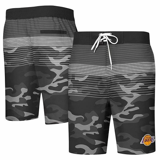 Men's G-III Sports By Carl Banks Black Los Angeles Lakers Wave Camo Quick-Dry Swim Trunks 1 Men's G-III Sports By Carl Banks Black Los Angeles Lakers Wave Camo Quick-Dry Swim Trunks