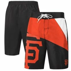 Men's G-III Sports By Carl Banks Black San Francisco Giants Wind Wave Swim Shorts