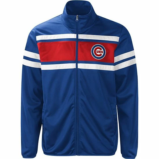 Men's G-III Sports By Carl Banks Royal/Red Chicago Cubs Power Pitcher Full-Zip Track Jacket 3 Men's G-III Sports By Carl Banks Royal/Red Chicago Cubs Power Pitcher Full-Zip Track Jacket - Image 3