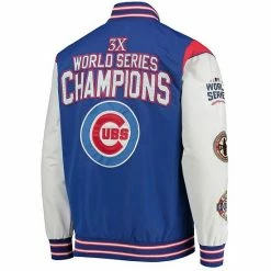 Men's G-III Sports By Carl Banks Royal/Red Chicago Cubs Complete Game Commemorative Full-Snap Jacket -G-III Sales Store unnamed file 44