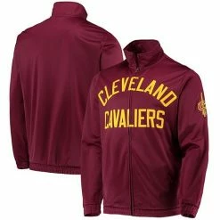 Men's G-III Sports By Carl Banks Wine Cleveland Cavaliers Pregame Track Full-Zip Jacket
