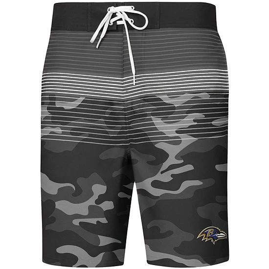 Men's G-III Sports By Carl Banks Black Baltimore Ravens Wave Swim Trunks 2 Men's G-III Sports By Carl Banks Black Baltimore Ravens Wave Swim Trunks - Image 2