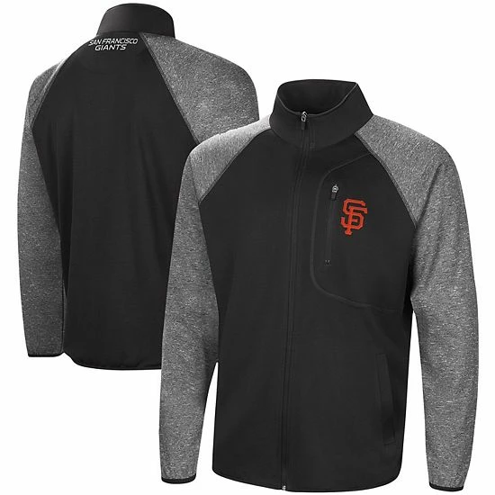 Men's G-III Sports By Carl Banks Black San Francisco Giants Freestyle Transitional Raglan Full-Zip Jacket 2 Men's G-III Sports By Carl Banks Black San Francisco Giants Freestyle Transitional Raglan Full-Zip Jacket - Image 2