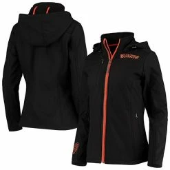 Women's G-III Sports By Carl Banks Black San Francisco Giants Gridiron 2.0 Hoodie Full-Zip Jacket