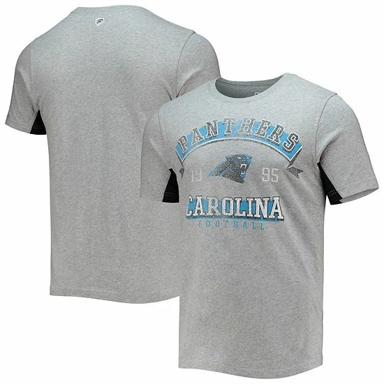 Women's G-III Sports By Carl Banks Gray Carolina Panthers Power Sweep T-Shirt 2 Women's G-III Sports By Carl Banks Gray Carolina Panthers Power Sweep T-Shirt - Image 2