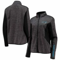 Men's G-III Sports By Carl Banks Black Carolina Panthers Defense Full-Zip Jacket