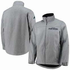Men's G-III Sports By Carl Banks Heathered Gray Carolina Panthers Completion Full-Zip Jacket
