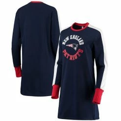 Women's G-III 4Her By Carl Banks Navy New England Patriots Hurry Up Offense T-Shirt Dress