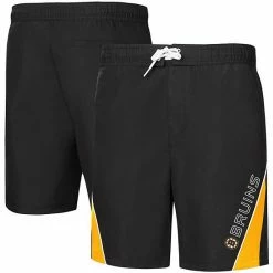 Men's G-III Sports By Carl Banks Black Boston Bruins Sunrise Volley Swim Shorts