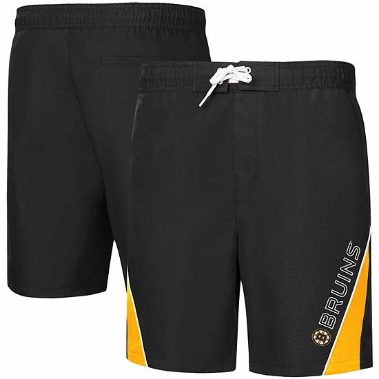 Men's G-III Sports By Carl Banks Black Boston Bruins Sunrise Volley Swim Shorts 1 Men's G-III Sports By Carl Banks Black Boston Bruins Sunrise Volley Swim Shorts