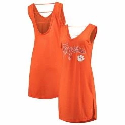 Women's G-III Sports By Carl Banks Heathered Orange Clemson Tigers Off-Season Swim Cover-Up Dress