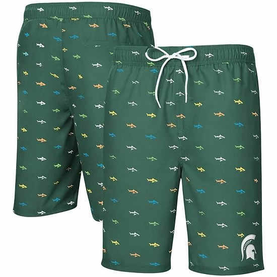 Men's G-III Sports By Carl Banks Green Michigan State Spartans Anchor Swim Trunks 1 Men's G-III Sports By Carl Banks Green Michigan State Spartans Anchor Swim Trunks