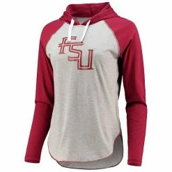 Women's G-III Sports By Carl Banks Heathered Gray/Garnet Florida State Seminoles Circus Catch Raglan Long Sleeve Hoodie T-Shirt -G-III Sales Store unnamed file 4723