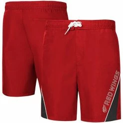 Men's G-III Sports By Carl Banks Red Detroit Red Wings Sunrise Volley Swim Shorts