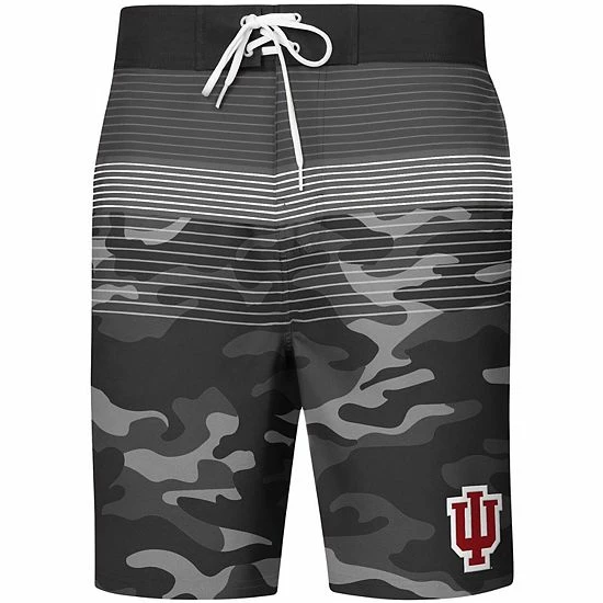 Men's G-III Sports By Carl Banks Black Indiana Hoosiers Wave Camo Swim Trunks 3 Men's G-III Sports By Carl Banks Black Indiana Hoosiers Wave Camo Swim Trunks - Image 3