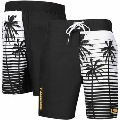 Men's G-III Sports By Carl Banks Black LSU Tigers Tropical Volley Swim Trunks