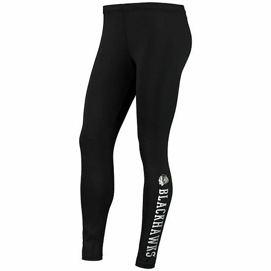 Women's G-III 4Her By Carl Banks Black Chicago Blackhawks Play Action Leggings 3 Women's G-III 4Her By Carl Banks Black Chicago Blackhawks Play Action Leggings - Image 3