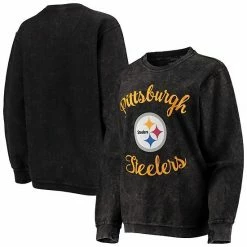 Women's G-III 4Her By Carl Banks Black Pittsburgh Steelers Comfy Cord Pullover Sweatshirt