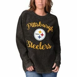 Women's G-III 4Her By Carl Banks Black Pittsburgh Steelers Comfy Cord Pullover Sweatshirt 9 Women's G-III 4Her By Carl Banks Black Pittsburgh Steelers Comfy Cord Pullover Sweatshirt -G-III Sales Store unnamed file 5057